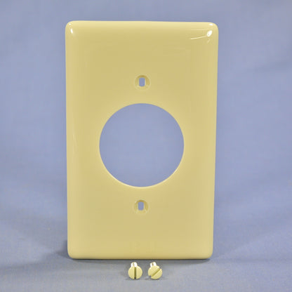 Hubbell NP720I Ivory 1-Gang 1.6" Dia Outlet Unbreakable Nylon Wallplate Cover