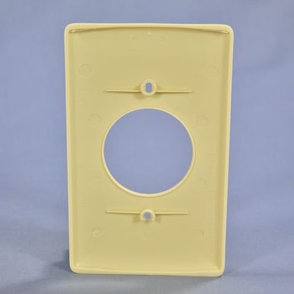 Hubbell NP720I Ivory 1-Gang 1.6" Dia Outlet Unbreakable Nylon Wallplate Cover