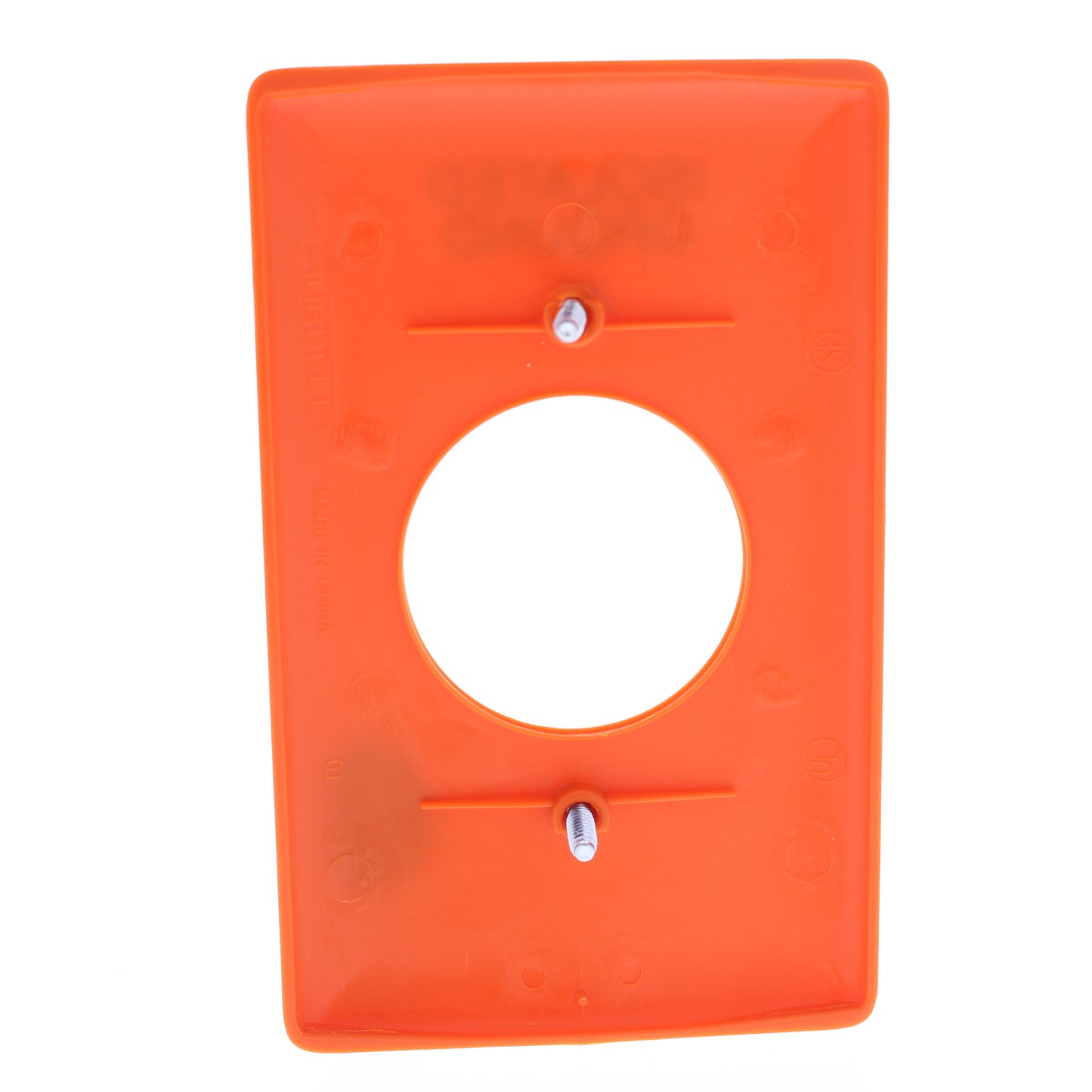 Hubbell NP720IG Isolated Ground Orange 1.60" Nylon Receptacle Wallplates 25-Pack
