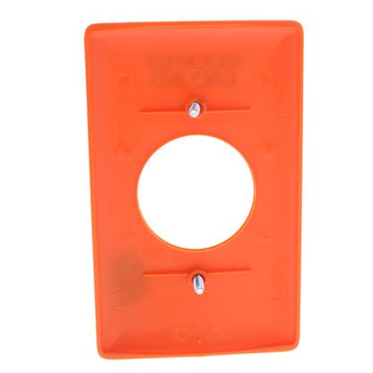 Hubbell NP720IG Isolated Ground Orange 1.60" Nylon Receptacle Wallplates 25-Pack