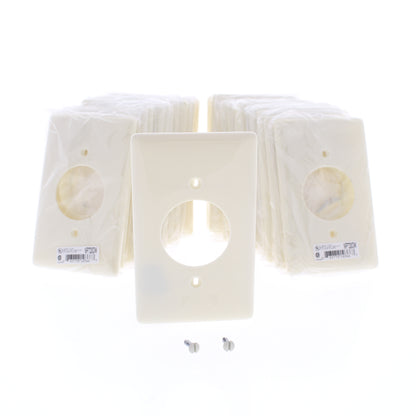 Hubbell NP720W 1-Gang Office White Nylon Locking 1.60" Outlet Covers 25-Pack
