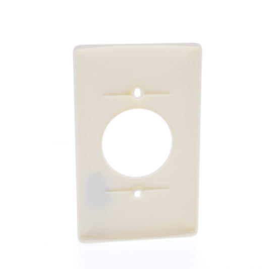 Hubbell NP720OW Office White 1-Gang 1.6" Dia Outlet Unbreakable Wallplate Cover