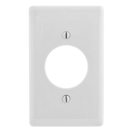 Hubbell White 1.60" Unbreakable LOCKING Receptacle Wallplate Outlet Cover NP720W