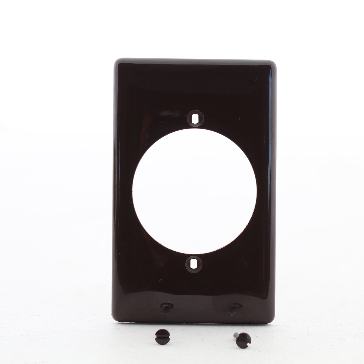 Hubbell NP724 Brown 1-Gang 2.15" Dia Outlet Unbreakable Nylon Wallplate Cover