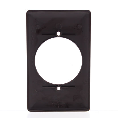 Hubbell NP724 Brown 1-Gang 2.15" Dia Outlet Unbreakable Nylon Wallplate Cover