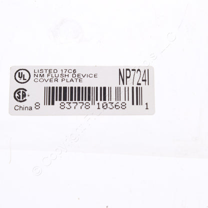 Hubbell NP724I Ivory 1-Gang 2.15" Dia Outlet Unbreakable Nylon Wallplate Cover