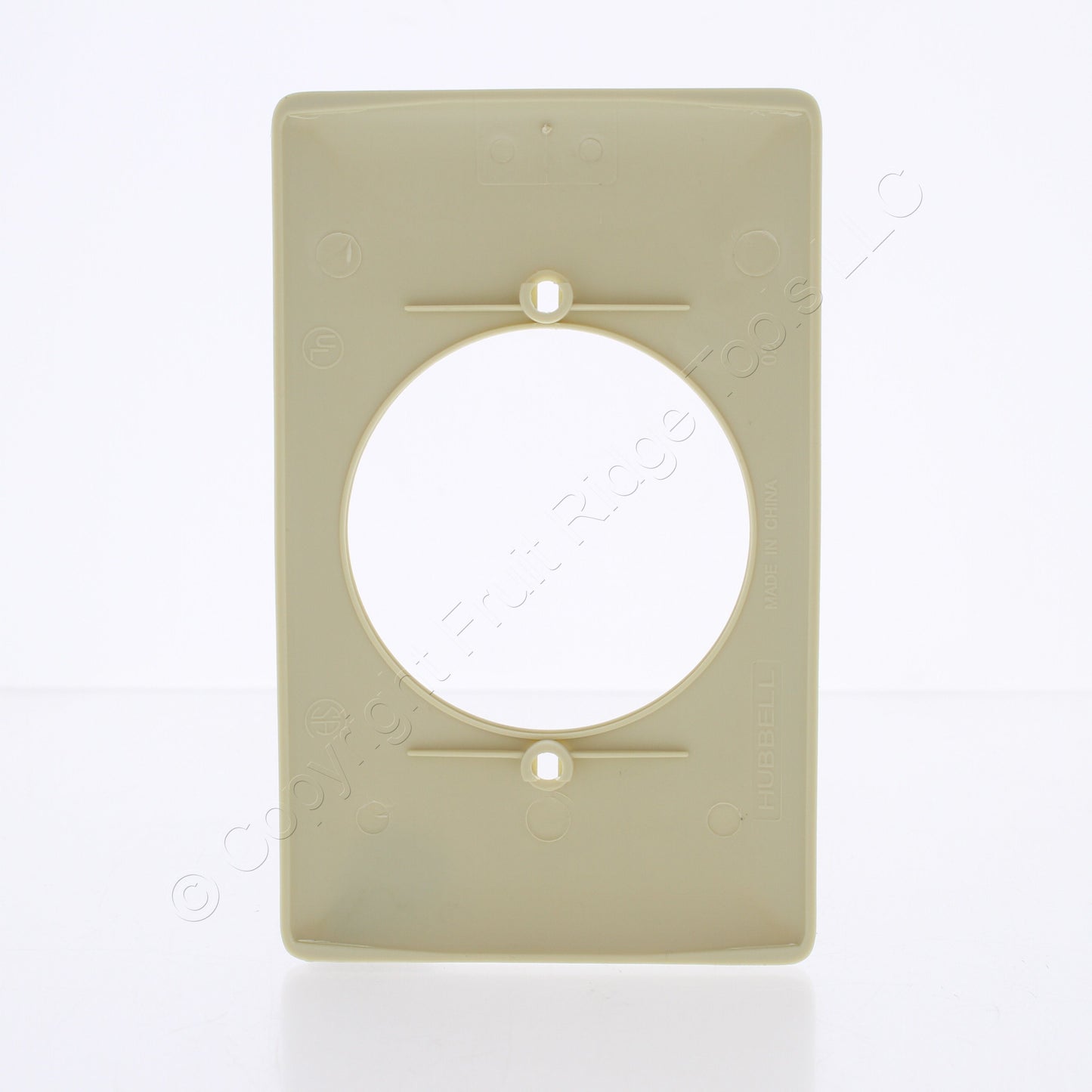 Hubbell NP724I Ivory 1-Gang 2.15" Dia Outlet Unbreakable Nylon Wallplate Cover
