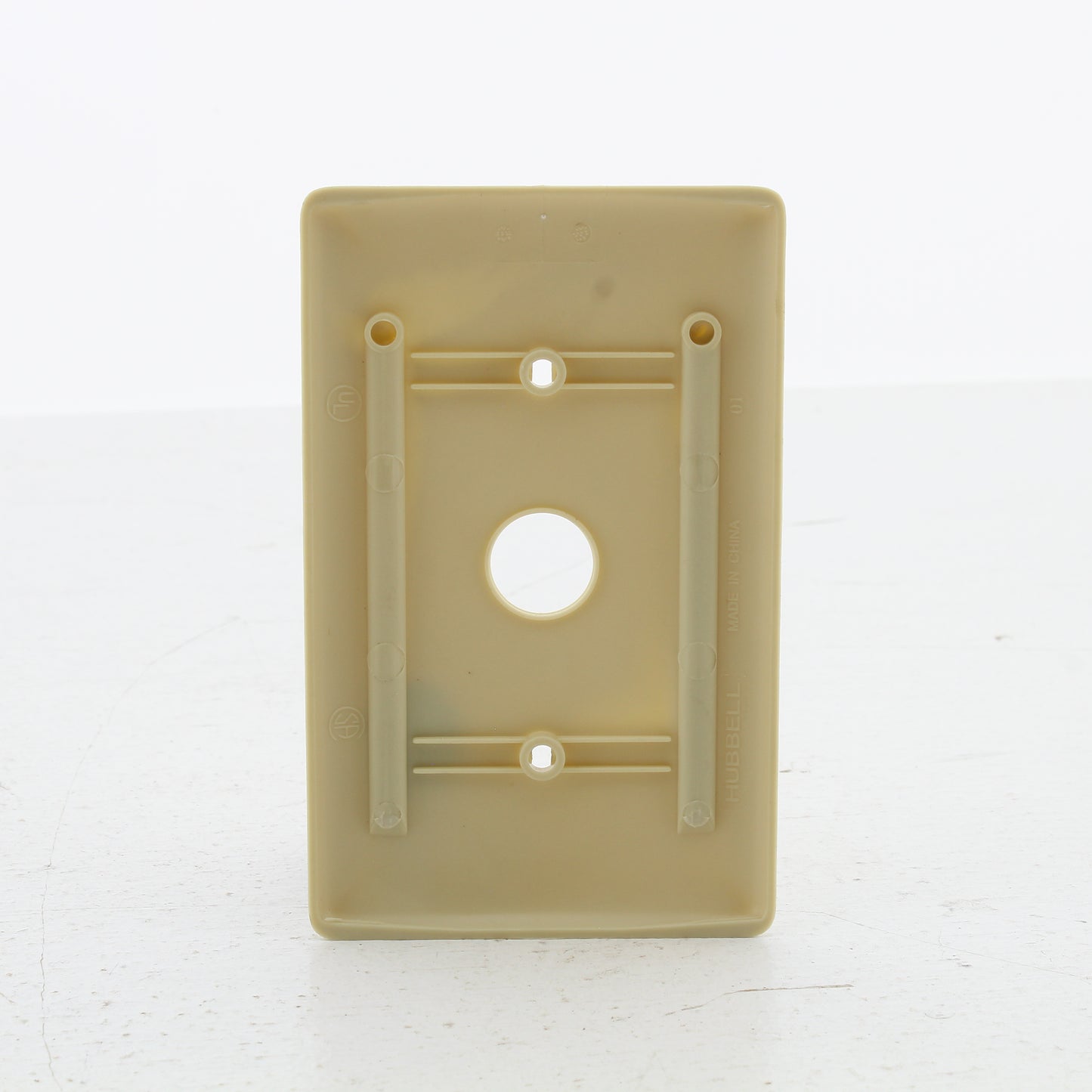 Hubbell NP730I Ivory 1-Gang Telephone .625" Hole Wallplate Cover Strap Mount