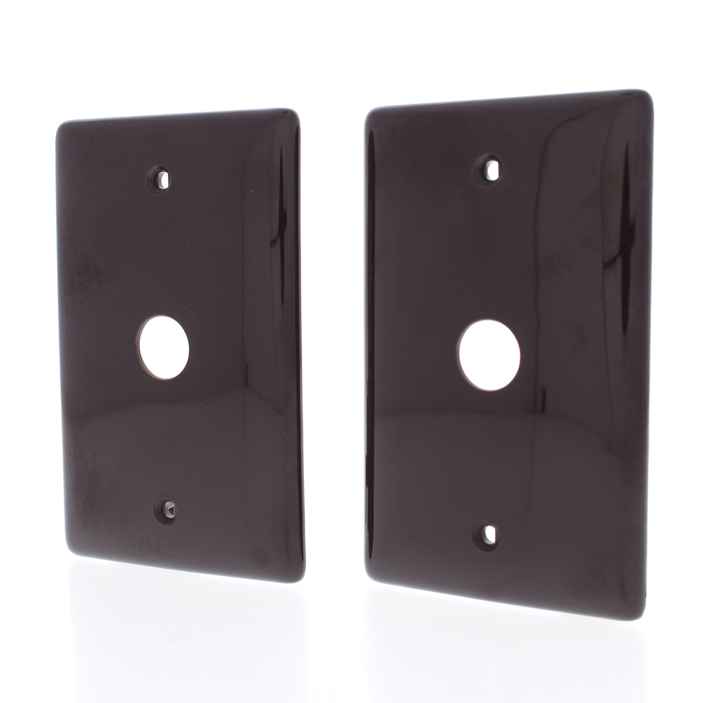Hubbell NP737 Brown 1-Gang Telephone .625" Unbreakable Wallplates Box Mount 2pcs