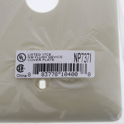 Hubbell NP737I Ivory 1-Gang Phone .625" Hole Standard Wallplate Cover Box Mount