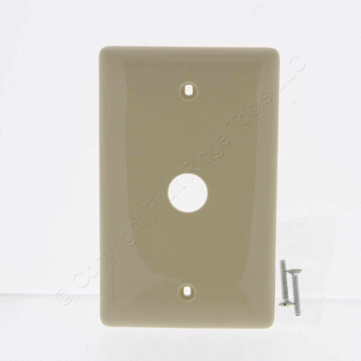 Hubbell NP737I Ivory 1-Gang Phone .625" Hole Standard Wallplate Cover Box Mount