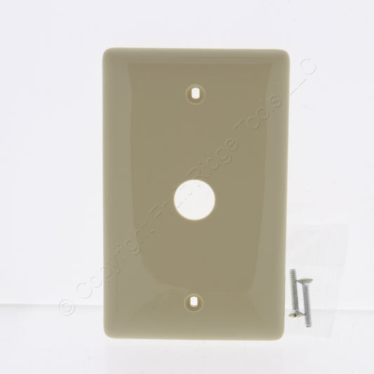Hubbell NP737I Ivory 1-Gang Phone .625" Hole Standard Wallplate Cover Box Mount