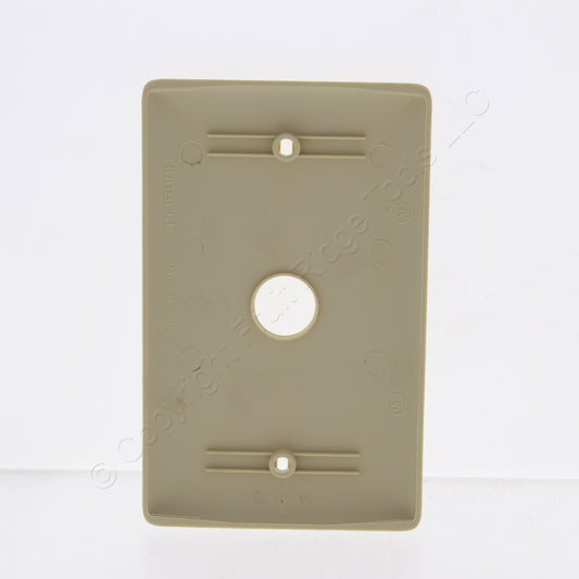 Hubbell NP737I Ivory 1-Gang Phone .625" Hole Standard Wallplate Cover Box Mount