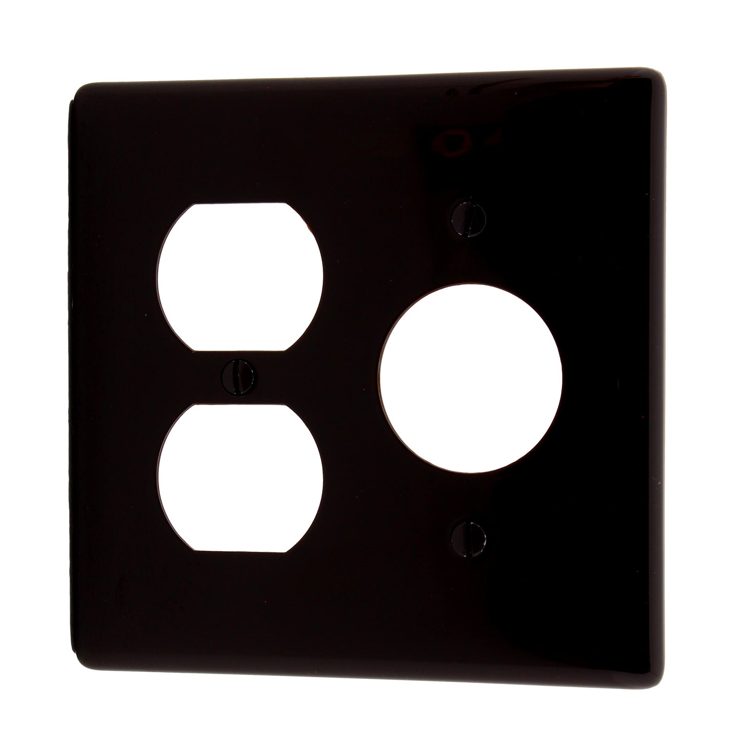 Hubbell NP78 Brown 2-Gang Duplex 1.406" Single Outlet Standard Wallplate Cover