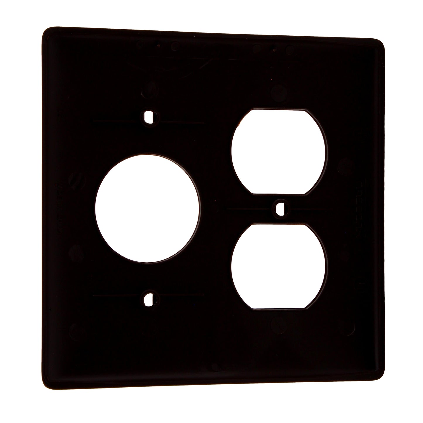 Hubbell NP78 Brown 2-Gang Duplex 1.406" Single Outlet Standard Wallplate Cover