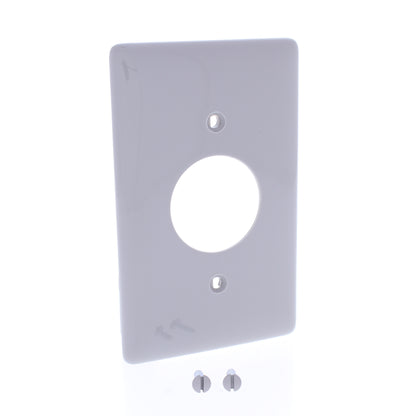 Hubbell NP7GY Gray 1-Gang 1.406" Outlet Unbreakable Nylon Wallplate Cover 25pcs