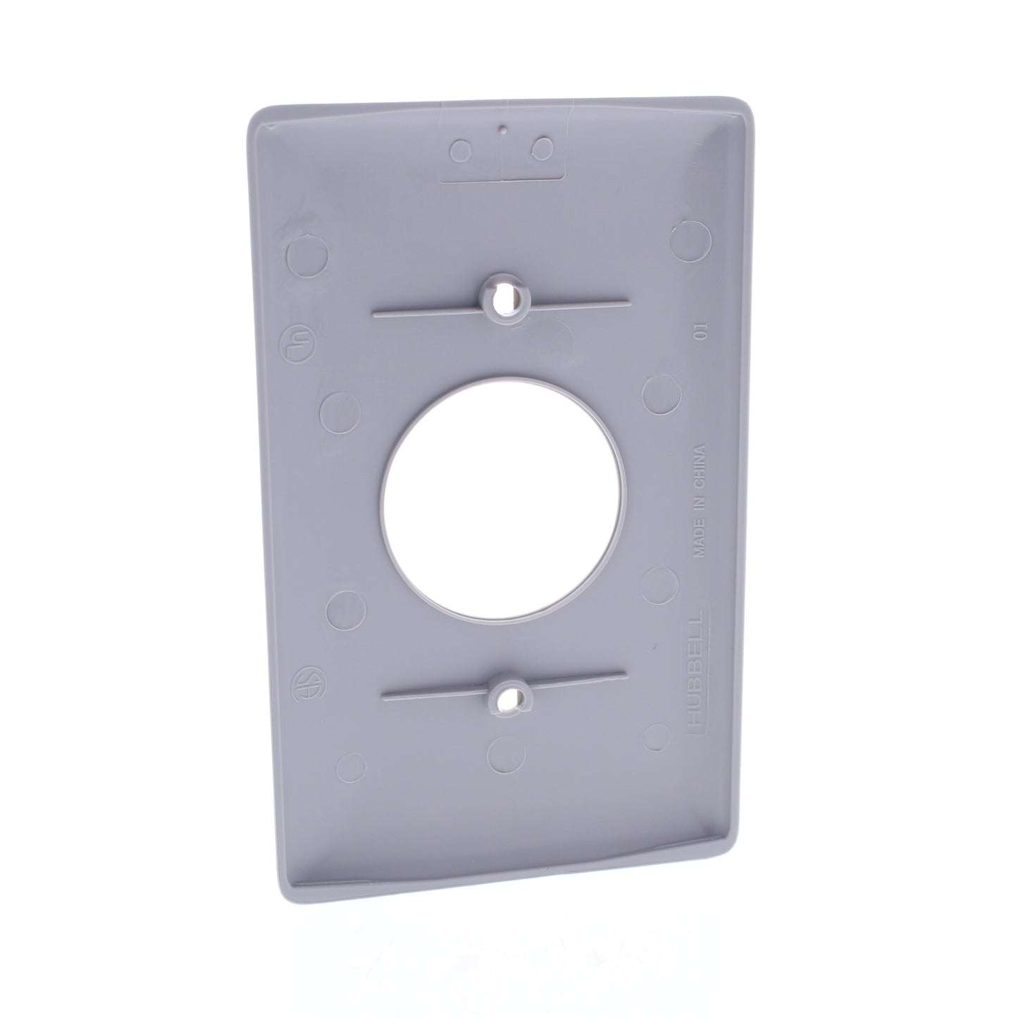 Hubbell NP7GY Gray 1-Gang 1.406" Outlet Unbreakable Nylon Wallplate Cover 25pcs