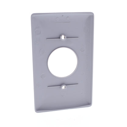 Hubbell NP7GY Gray 1-Gang 1.406" Outlet Unbreakable Nylon Wallplate Cover 25pcs