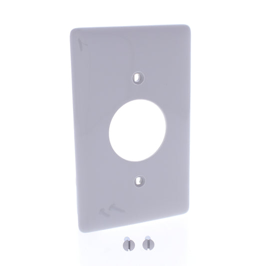 Hubbell NP7GY Gray 1-Gang 1.406in. Outlet Unbreakable Standard Wallplate Cover