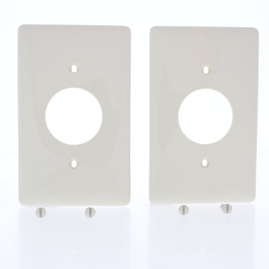 Hubbell NP7OW Office White 1-Gang 1.406" Outlet Unbreakable Wallplate Cover 2pc
