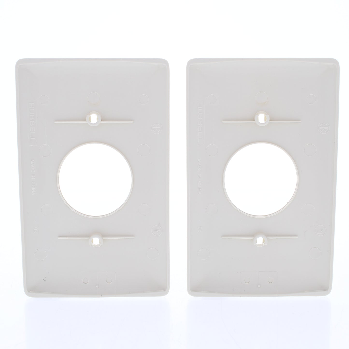Hubbell NP7OW Office White 1-Gang 1.406" Outlet Unbreakable Wallplate Cover 2pc