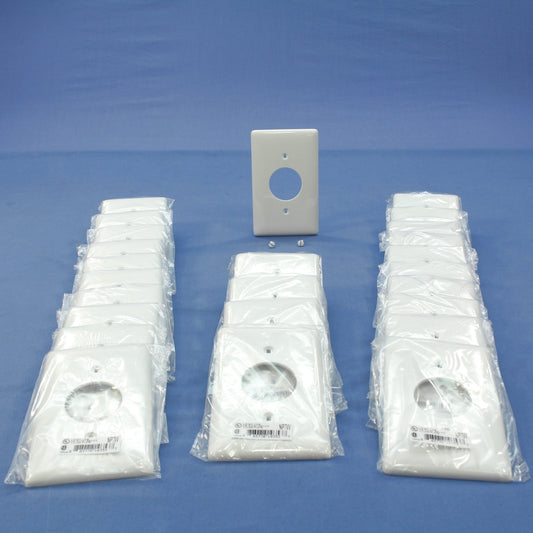 Hubbell NP7W White 1-Gang 1.406" Outlet Unbreakable Nylon Wallplate Cover 25pcs