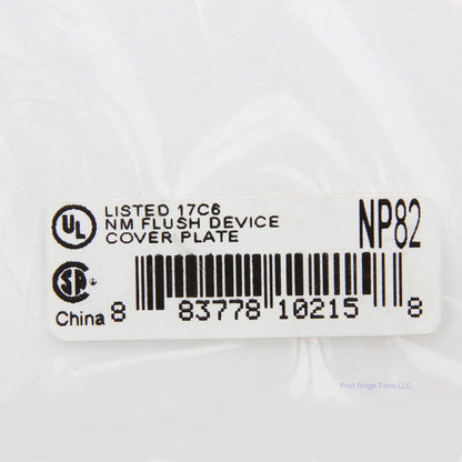 Hubbell NP82 Brown 2-Gang Duplex Outlet Unbreakable Nylon Standard Wallplate