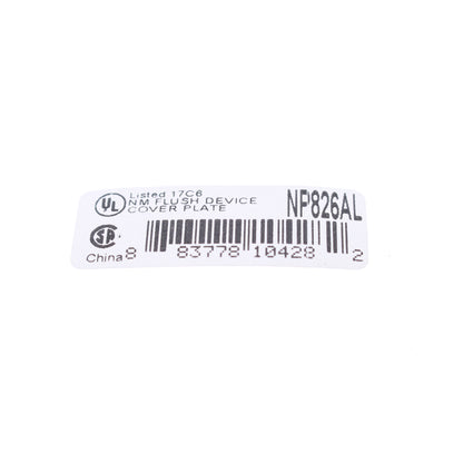Hubbell NP826AL Almond 2-Gang Duplex Decorator Unbreakable Nylon Wallplate Cover