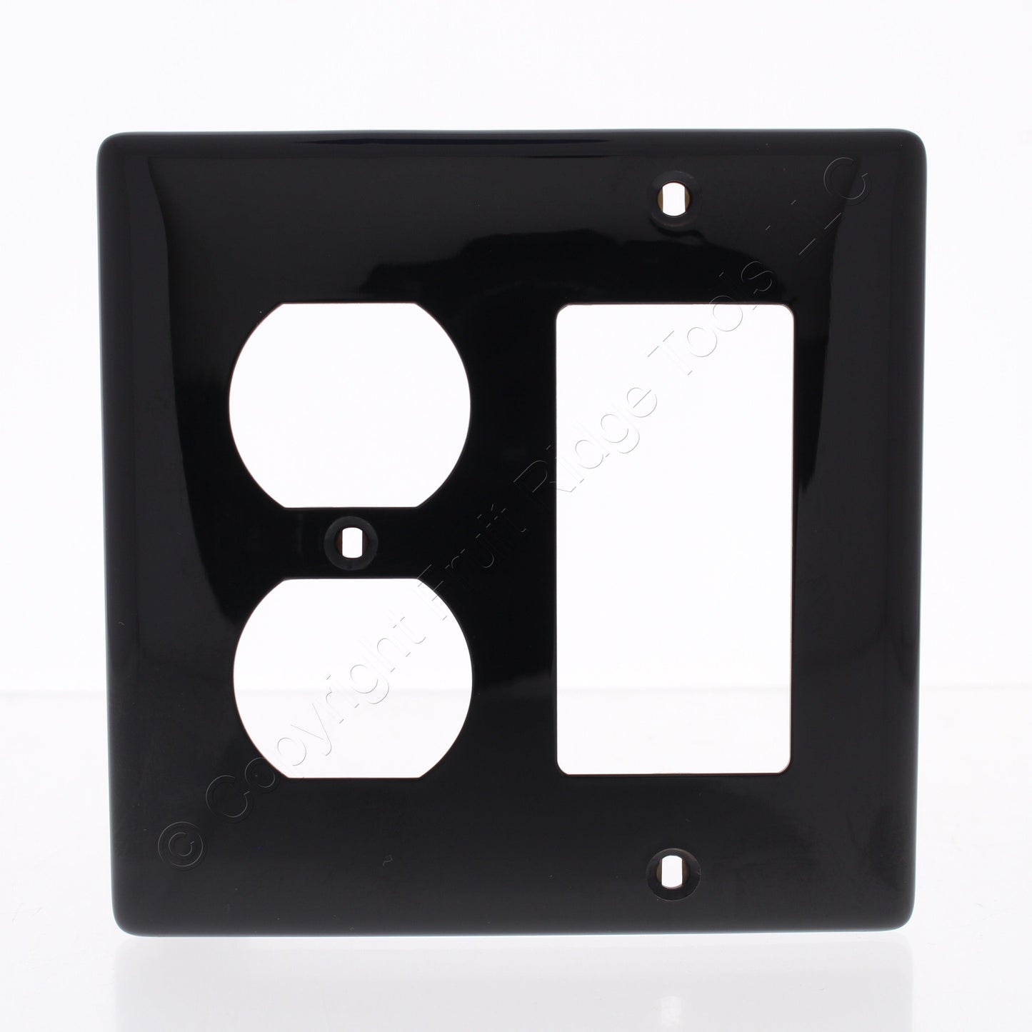 Hubbell NP826BK Black 2-Gang Duplex Decorator Unbreakable Nylon Wallplate Cover