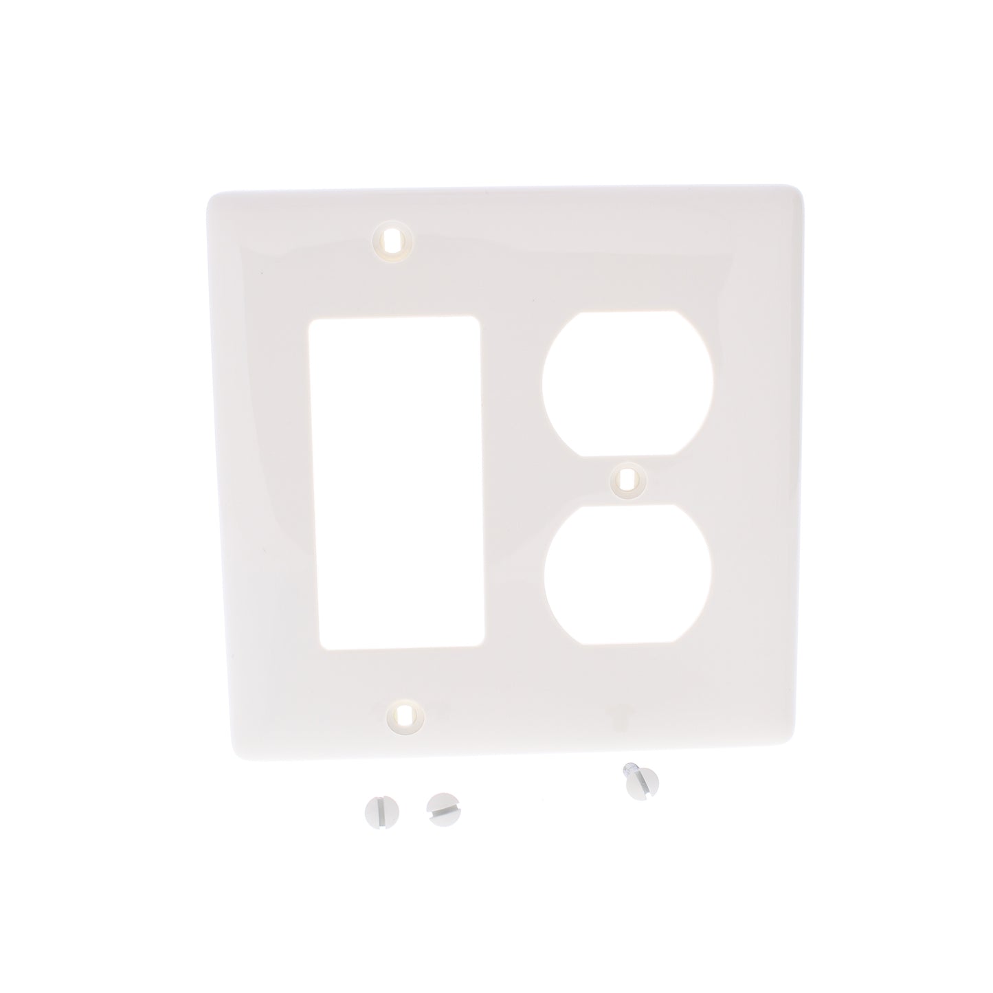 Hubbell NP826OW Office White 2-Gang Duplex Decorator Unbreakable Wallplate 25pcs