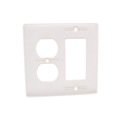 Hubbell NP826OW Office White 2-Gang Duplex Decorator Unbreakable Wallplate 25pcs