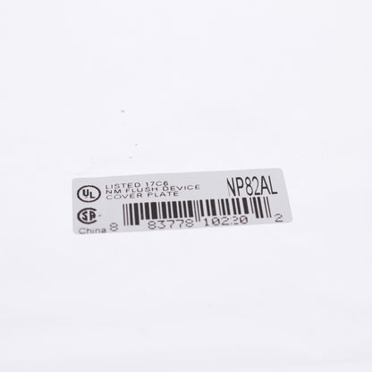 Hubbell NP82AL Almond 2-Gang Duplex Unbreakable Nylon Standard Wallplate Cover