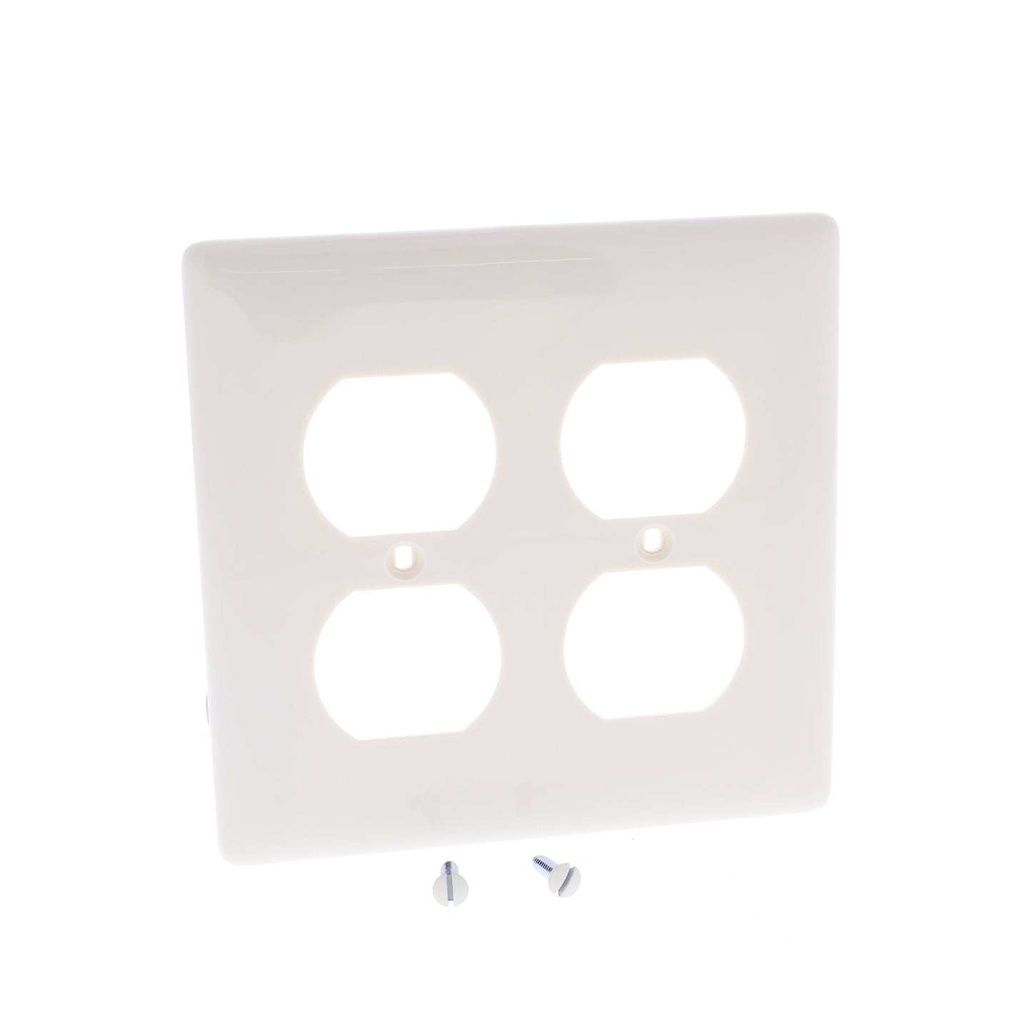 Hubbell NP82OW Office White 2-Gang Duplex Outlet Unbreakable Nylon Wallplate
