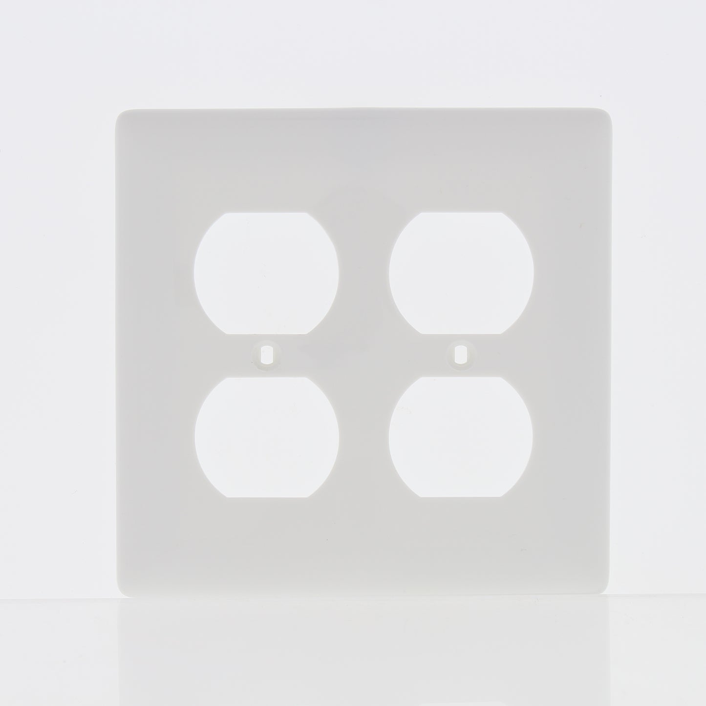 Hubbell NP82W White 2-Gang Duplex Outlet Unbreakable Nylon Standard Wallplate