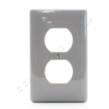 Hubbell NP8GY Gray 1-Gang Duplex Unbreakable Nylon Standard Wallplate Cover 5pcs