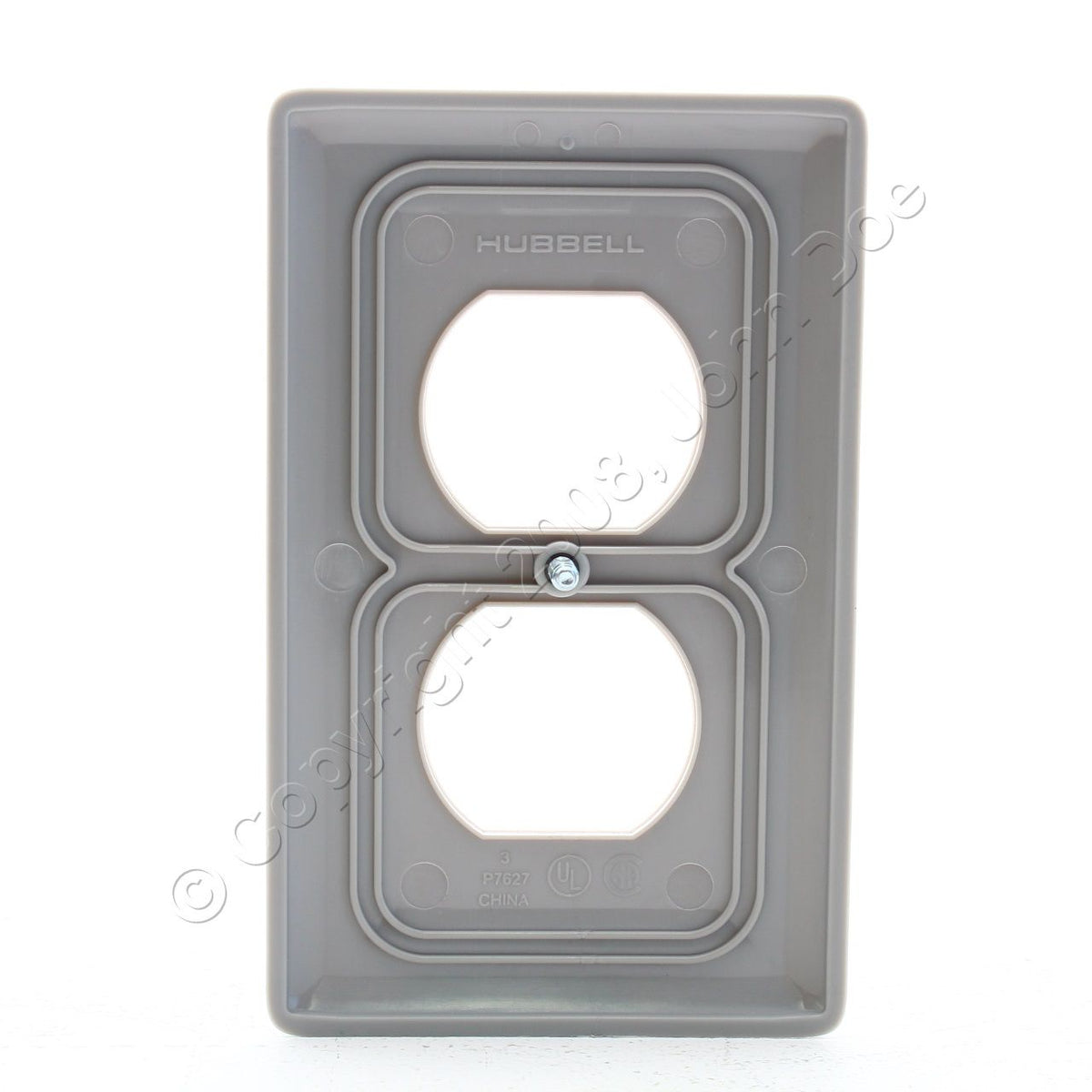 Hubbell NP8GY Gray 1-Gang Duplex Unbreakable Nylon Standard Wallplate Cover 5pcs