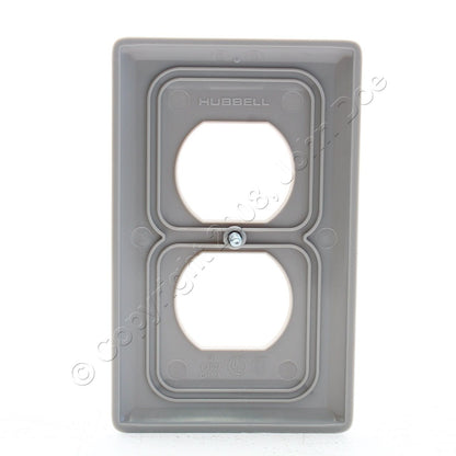 Hubbell NP8GY Gray 1-Gang Duplex Unbreakable Nylon Standard Wallplate Cover 5pcs