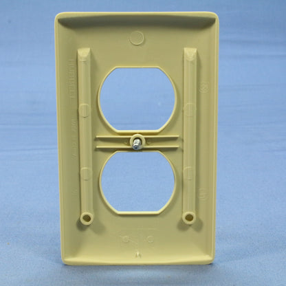 Hubbell NP8I Ivory 1-Gang Duplex Outlet Unbreakable Nylon Standard Wallplate
