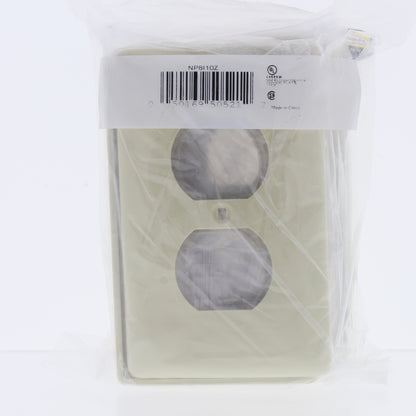 Hubbell NP8I10Z 1-Gang Duplex Thermoplastic Unbreakable Standard Wallplate Cover