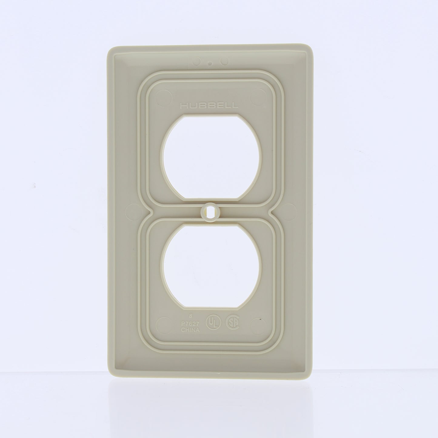 Hubbell NP8I10Z 1-Gang Duplex Thermoplastic Unbreakable Standard Wallplate Cover