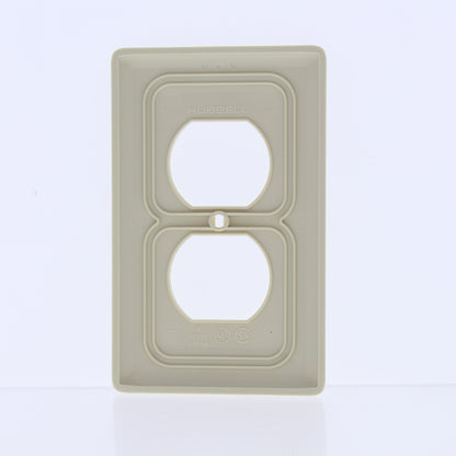 Hubbell NP8I10Z 1-Gang Duplex Thermoplastic Unbreakable Standard Wallplate Cover
