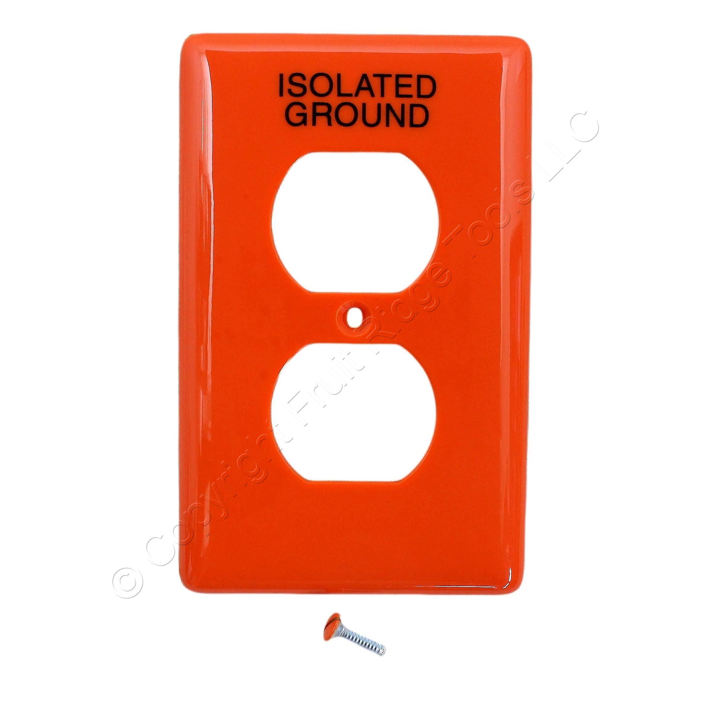 Hubbell NP8OIG Orange 1-Gang Duplex Unbreakable Nylon Standard Wallplate Cover
