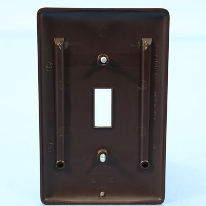 Hubbell NPJ1 Brown 1-Gang Toggle Switch Unbreakable Nylon Mid-Size Wallplate