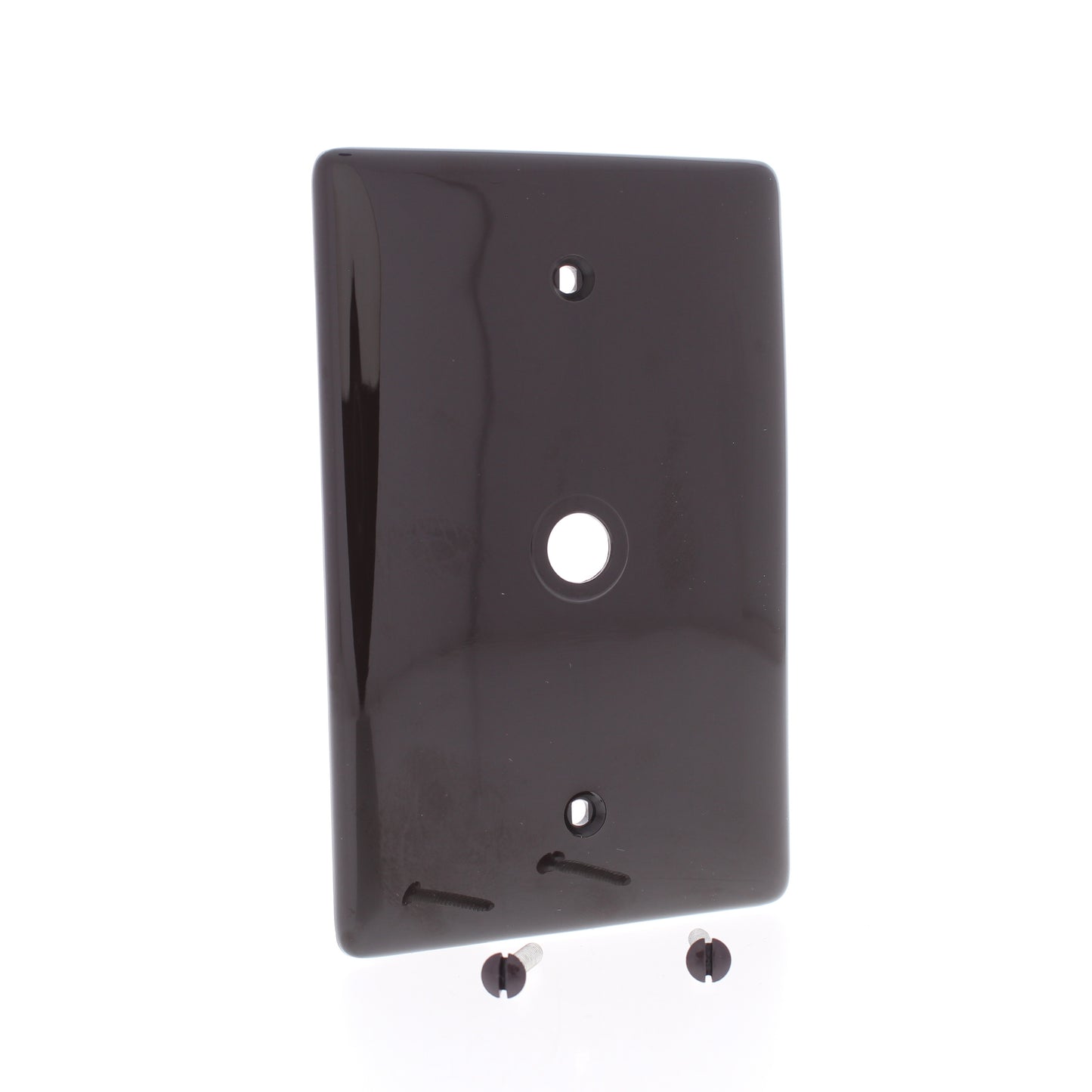 25 Hubbell Brown Cable Wallplates MidSize Phone Cover .406" Hole Box Mount NPJ11