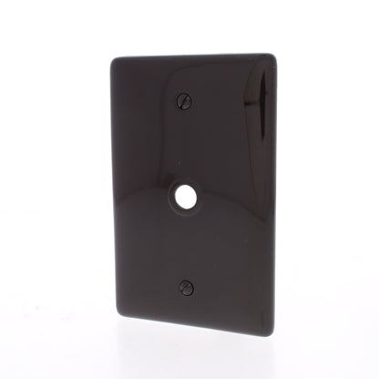 Hubbell NPJ11 Brown 1-Gang Phone .406" Unbreakable Wallplate Cover Box Mount 2pc