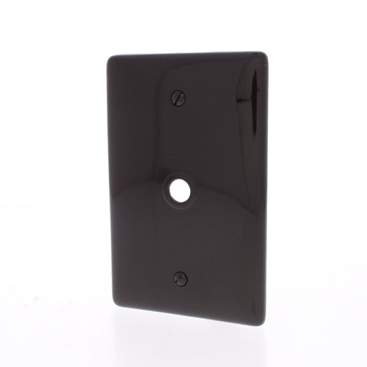 Hubbell NPJ11 Brown 1-Gang Phone .406" Unbreakable Wallplate Cover Box Mount 2pc