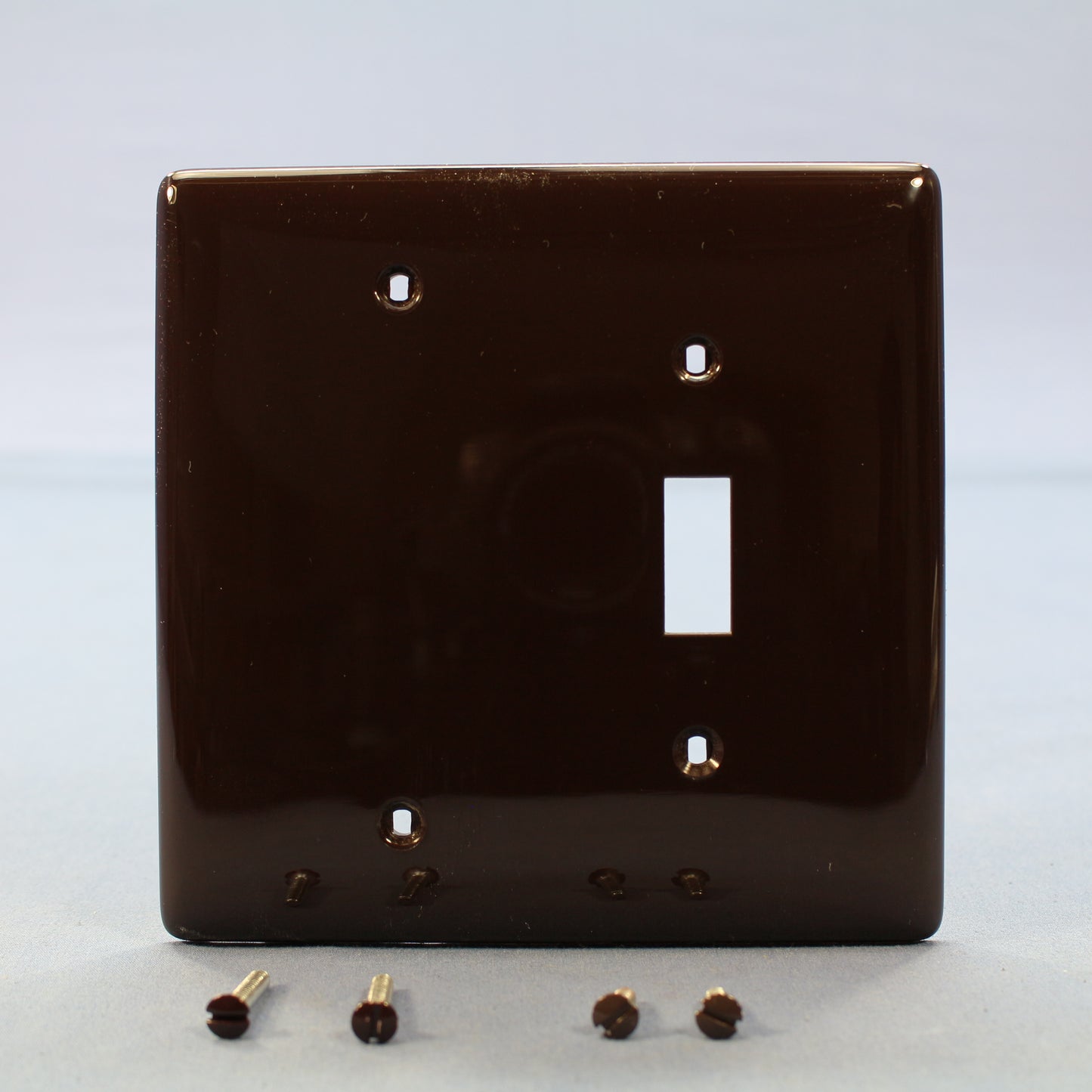 Hubbell NPJ113 Brown 2-Gang Toggle Blank Unbreakable Midsize Wallplate Box Mount