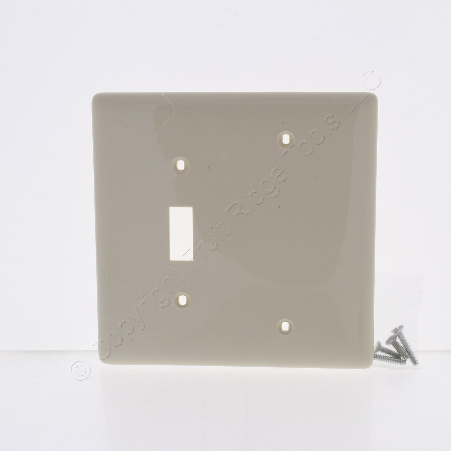 Hubbell Lt Almond Mid-size Unbreakable 2-G Blank Switch Cover Wallplate NPJ113LA