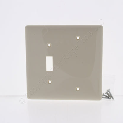 Hubbell Lt Almond Mid-size Unbreakable 2-G Blank Switch Cover Wallplate NPJ113LA