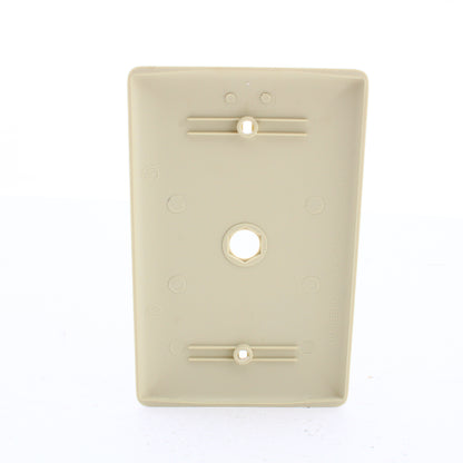 Hubbell NPJ11I Ivory 1-Gang Phone .406" Unbreakable Mid-Size Wallplate Box Mount